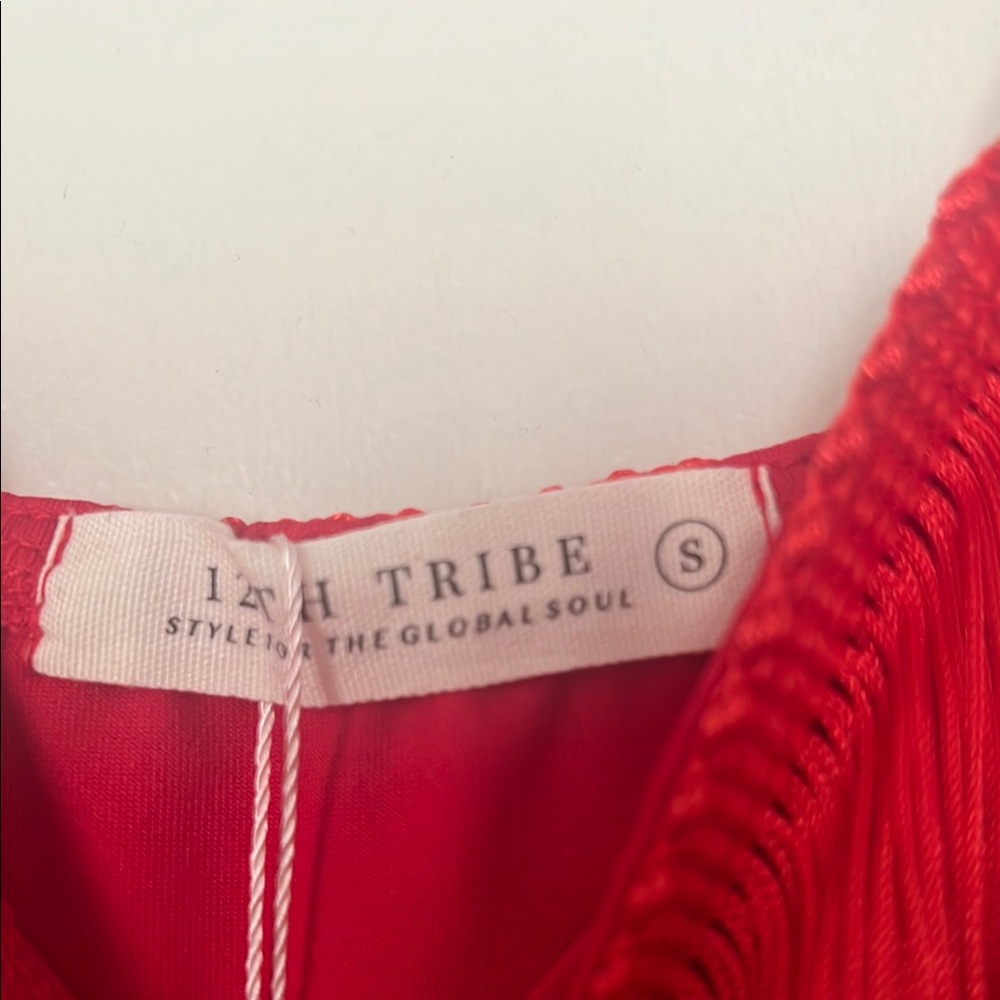 Elegant Red Fringe Dress - Picture 3 of 3